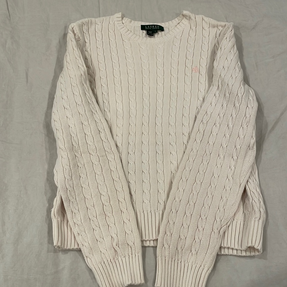 Ralph Lauren Cable Sweater Size Large